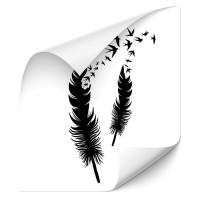 Federn mit Schwalben Autoaufkleber - Adler & weitere Vögel Federn mit Schwalben Autoaufkleber - Adler & weitere Vögel