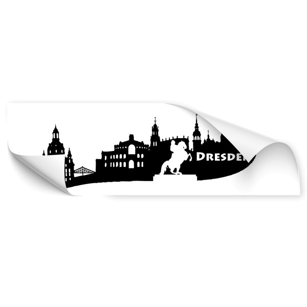 Dresden Goldener Reiter Car Art Sticker - Skyline