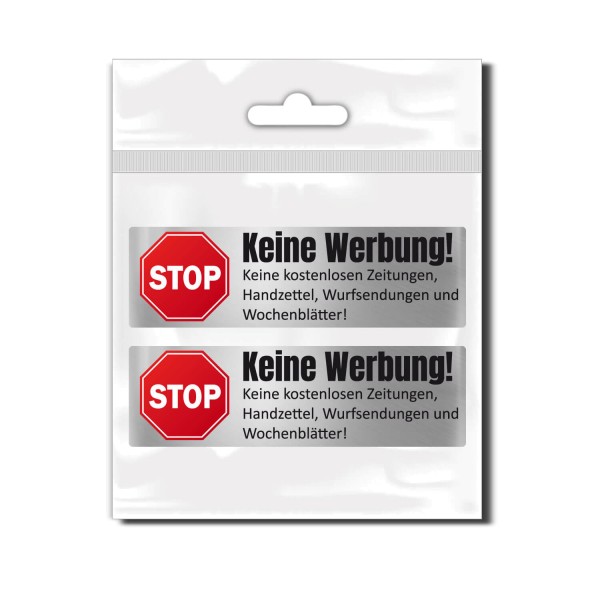 Keine Werbung Briefkasten Sticker - Kategorie Shop