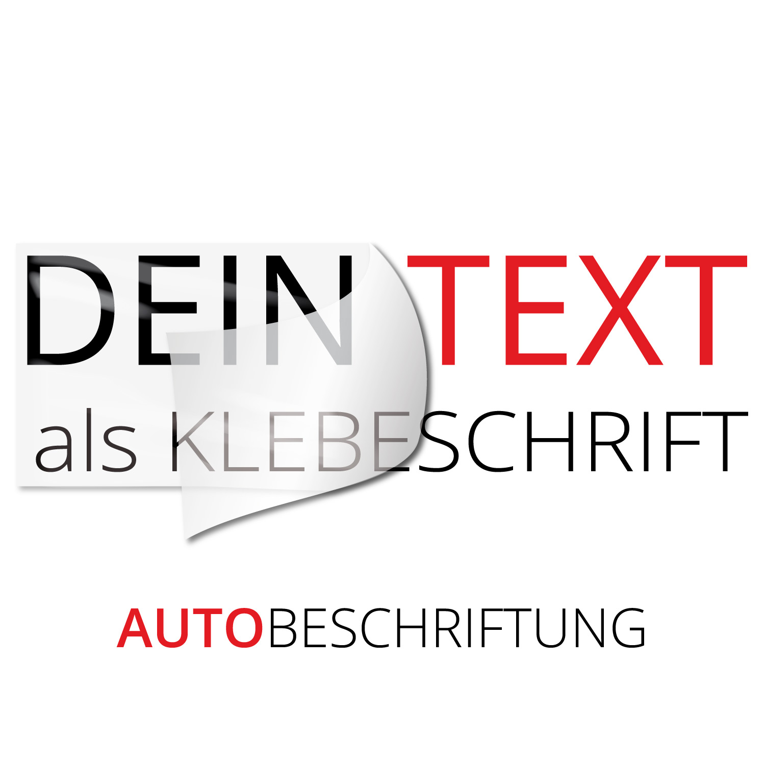 Auto Beschriftung mit Wunschtext Autobeschriftung bei Klebe-X kaufen und  erleben!