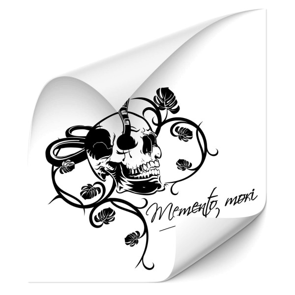 Memento Mori Totenkopf mit Schlange Car Art Aufkleber - Kategorie Shop