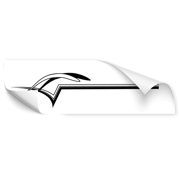 Racing Stripes Tribal Design Auto Tuning Sticker - Racing stripes