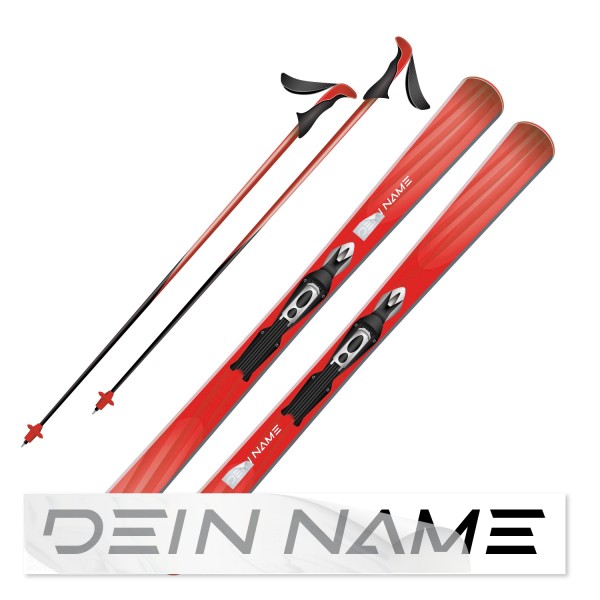 Namensaufkleber für Ski Skiaufkleber - Kategorie Shop